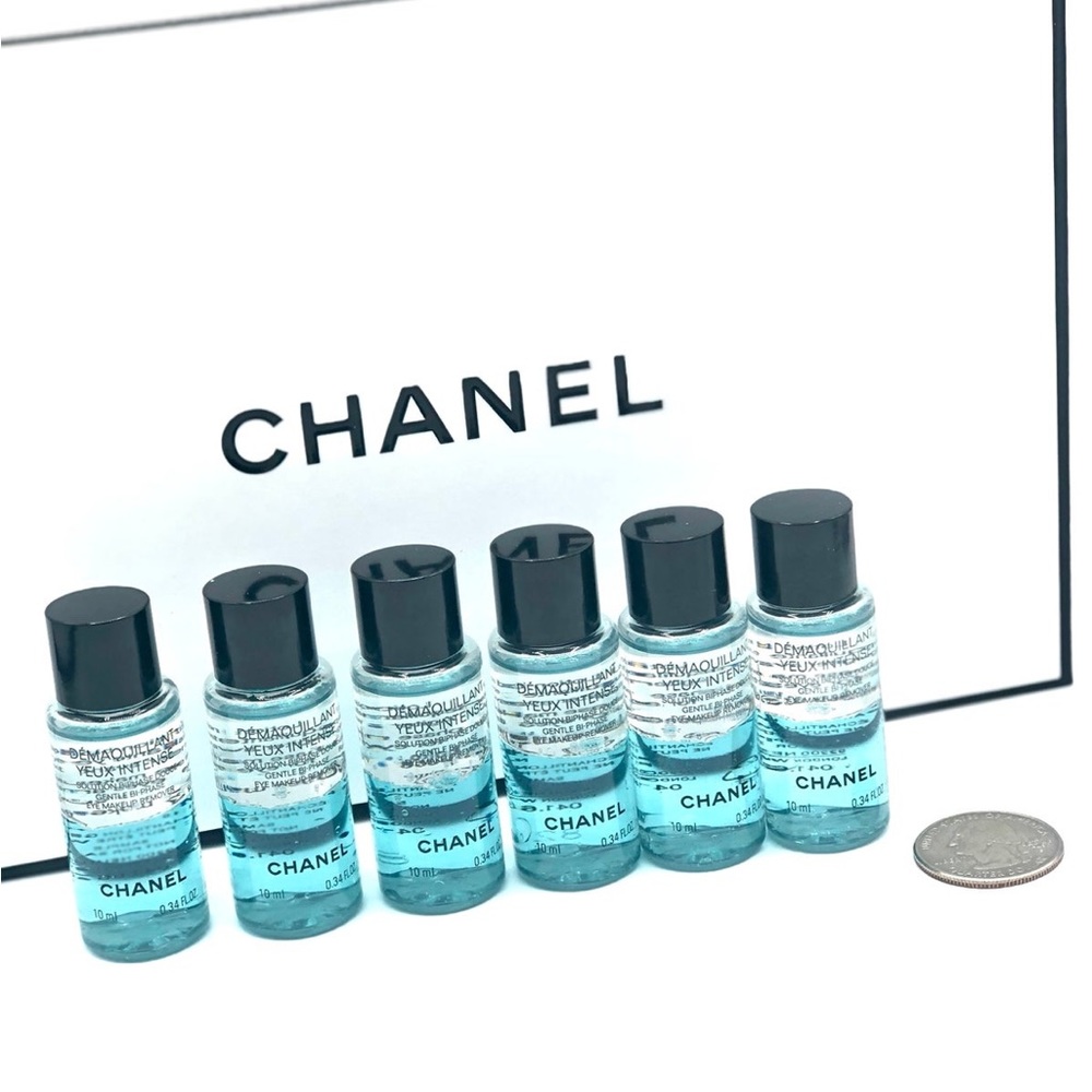 6pc  Chanel Demaquillant Yeux intense eye makeup remover 10ml